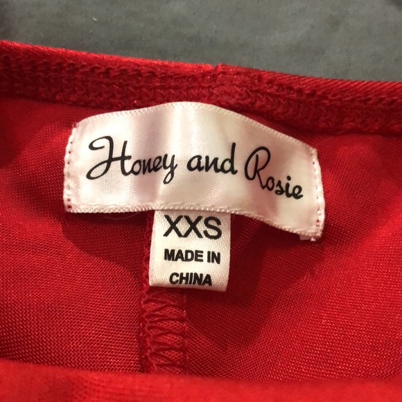 Glitter red, Honey and Rosie short dress xxs - Picture 3 of 3